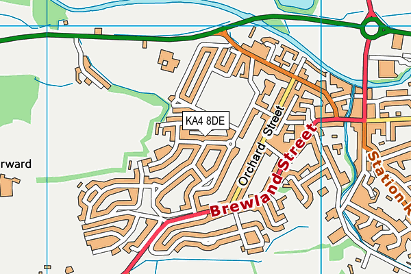 KA4 8DE map - OS VectorMap District (Ordnance Survey)