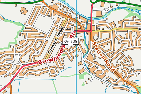 KA4 8DG map - OS VectorMap District (Ordnance Survey)