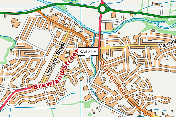 KA4 8DH map - OS VectorMap District (Ordnance Survey)