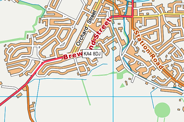 KA4 8DJ map - OS VectorMap District (Ordnance Survey)