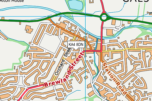 KA4 8DN map - OS VectorMap District (Ordnance Survey)