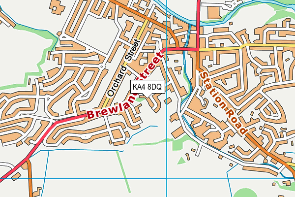 KA4 8DQ map - OS VectorMap District (Ordnance Survey)