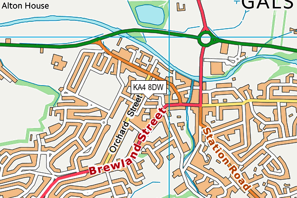 KA4 8DW map - OS VectorMap District (Ordnance Survey)