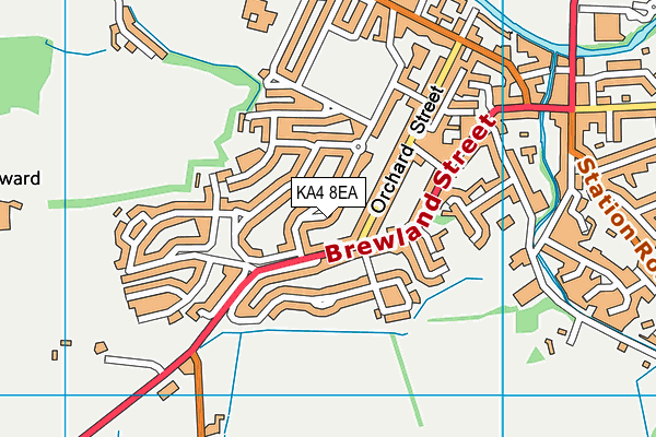 KA4 8EA map - OS VectorMap District (Ordnance Survey)