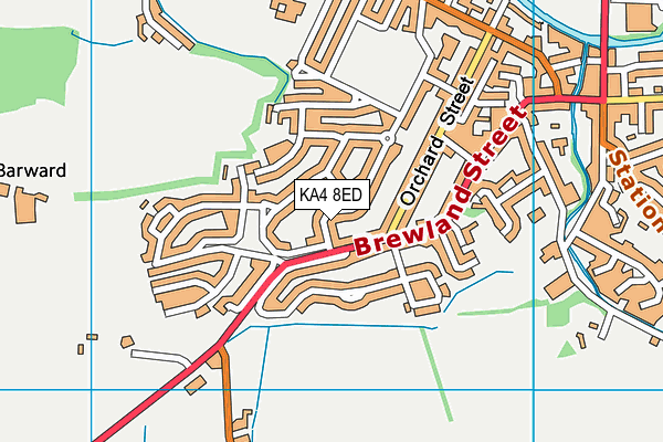KA4 8ED map - OS VectorMap District (Ordnance Survey)
