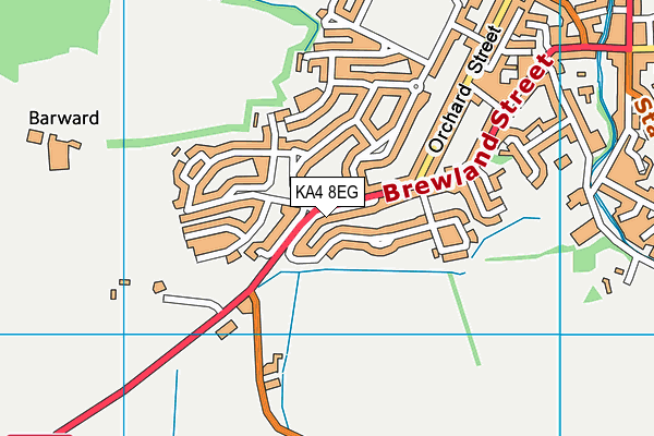 KA4 8EG map - OS VectorMap District (Ordnance Survey)