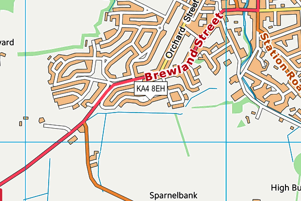 KA4 8EH map - OS VectorMap District (Ordnance Survey)