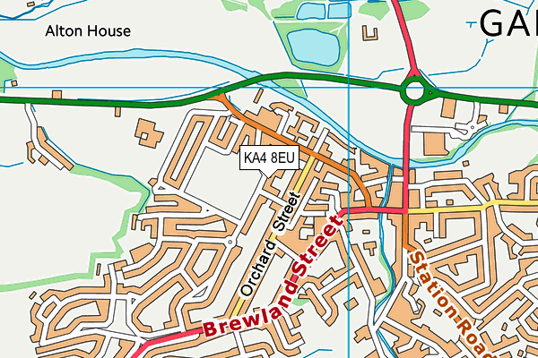 KA4 8EU map - OS VectorMap District (Ordnance Survey)