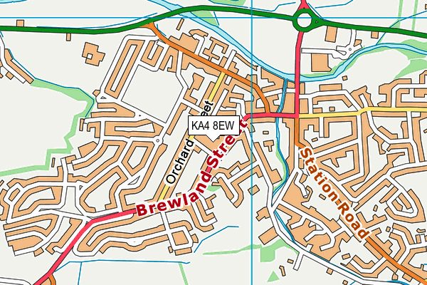 KA4 8EW map - OS VectorMap District (Ordnance Survey)