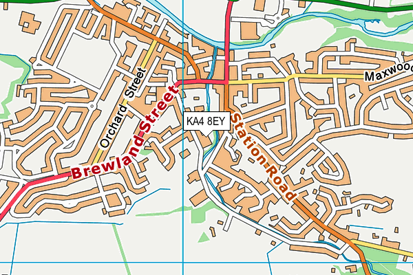 KA4 8EY map - OS VectorMap District (Ordnance Survey)