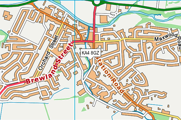 KA4 8GZ map - OS VectorMap District (Ordnance Survey)