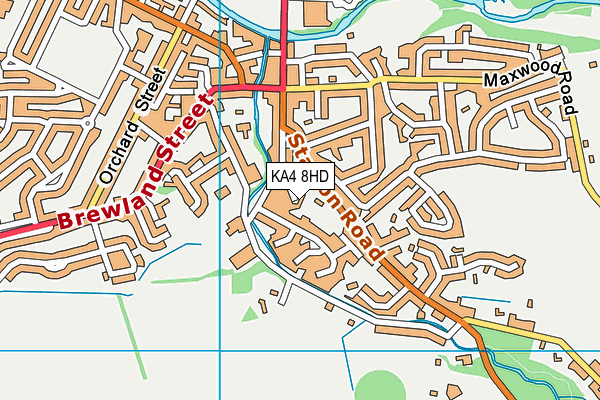 KA4 8HD map - OS VectorMap District (Ordnance Survey)