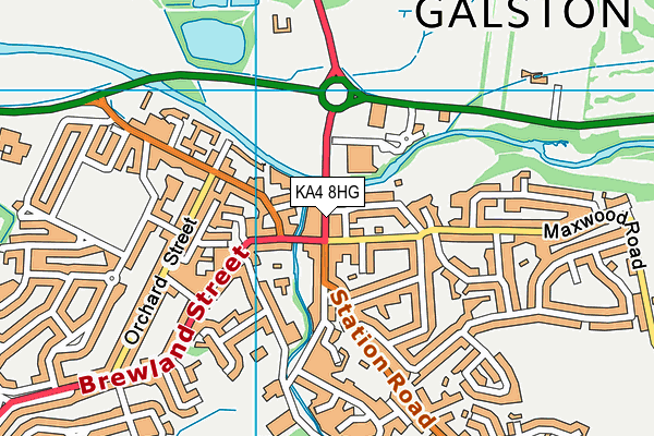 KA4 8HG map - OS VectorMap District (Ordnance Survey)