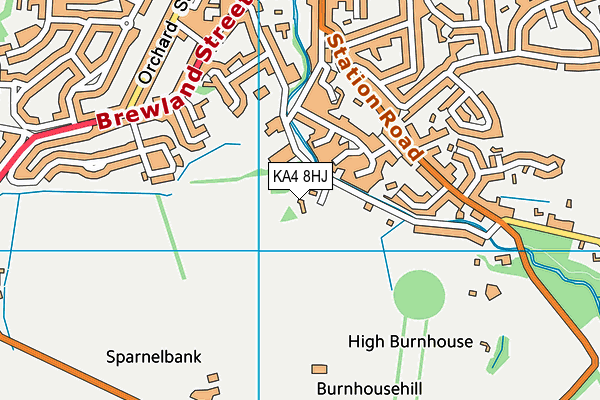 KA4 8HJ map - OS VectorMap District (Ordnance Survey)