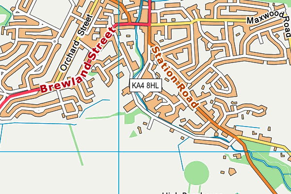 KA4 8HL map - OS VectorMap District (Ordnance Survey)