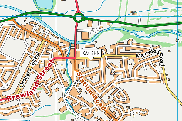 KA4 8HN map - OS VectorMap District (Ordnance Survey)