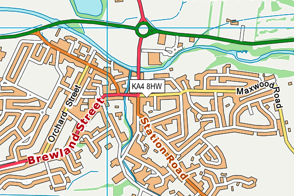 KA4 8HW map - OS VectorMap District (Ordnance Survey)