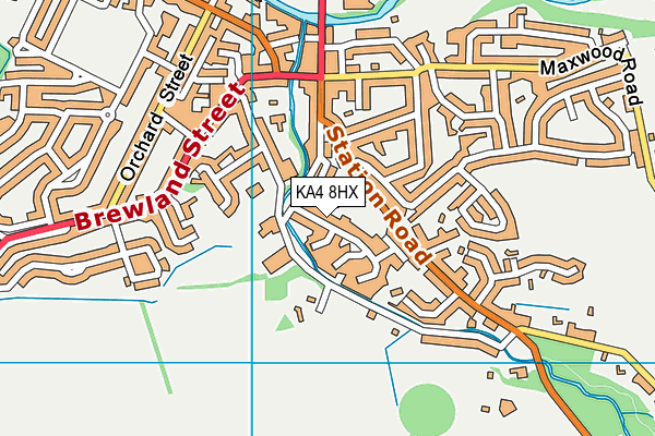 KA4 8HX map - OS VectorMap District (Ordnance Survey)