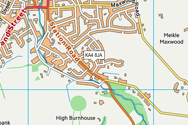 KA4 8JA map - OS VectorMap District (Ordnance Survey)