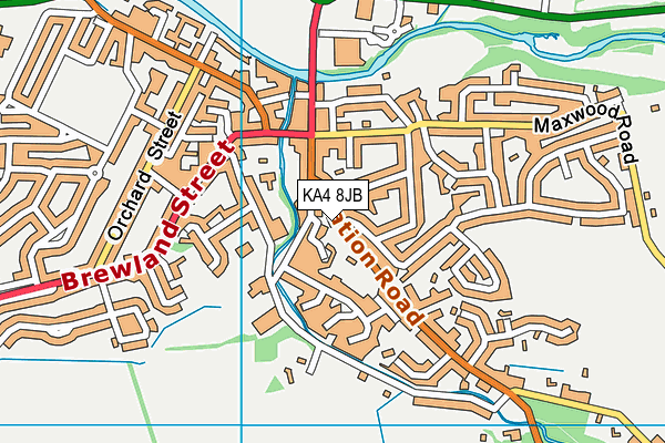 KA4 8JB map - OS VectorMap District (Ordnance Survey)