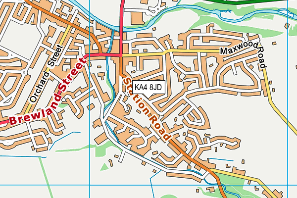 KA4 8JD map - OS VectorMap District (Ordnance Survey)