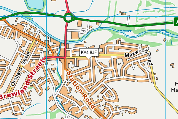 KA4 8JF map - OS VectorMap District (Ordnance Survey)
