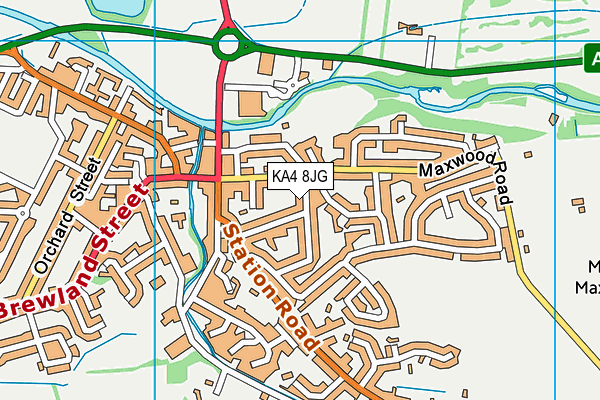 KA4 8JG map - OS VectorMap District (Ordnance Survey)