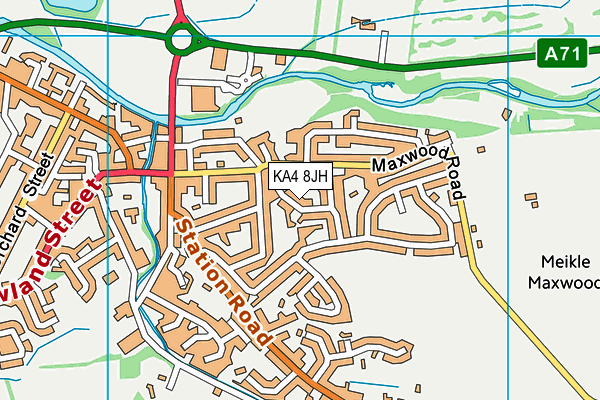 KA4 8JH map - OS VectorMap District (Ordnance Survey)