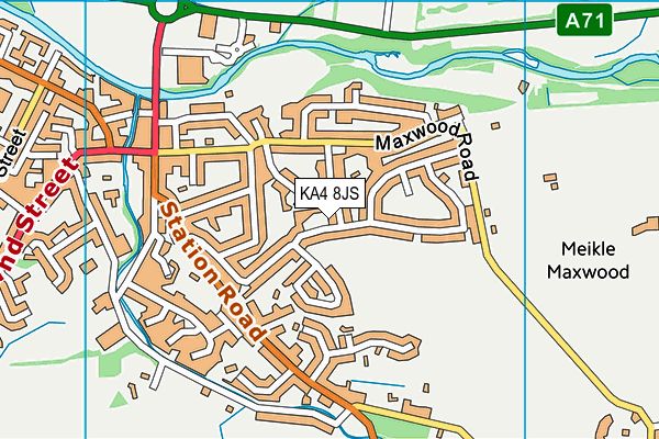 KA4 8JS map - OS VectorMap District (Ordnance Survey)
