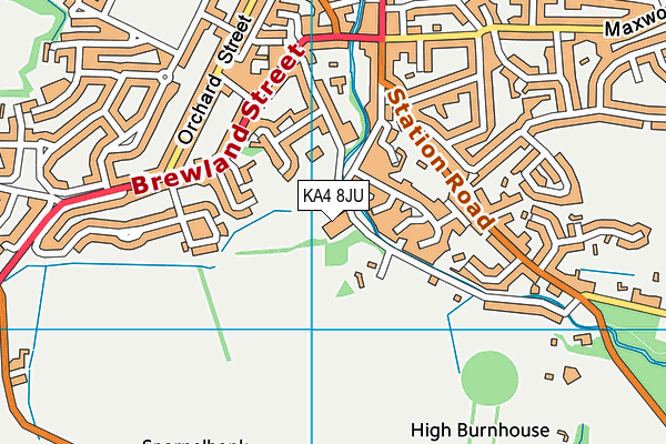 KA4 8JU map - OS VectorMap District (Ordnance Survey)