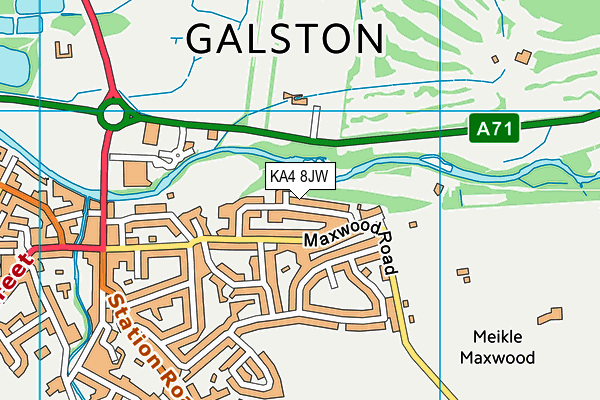 KA4 8JW map - OS VectorMap District (Ordnance Survey)