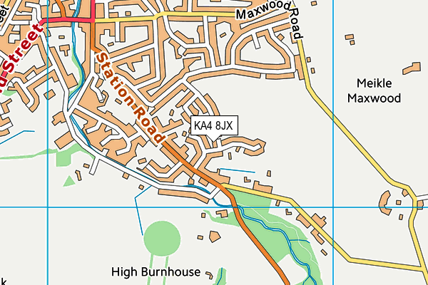 KA4 8JX map - OS VectorMap District (Ordnance Survey)