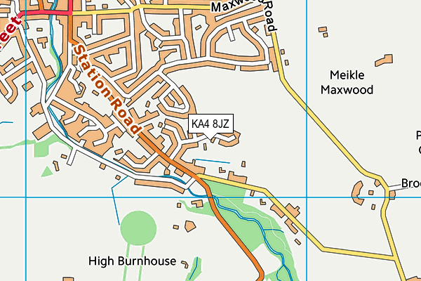 KA4 8JZ map - OS VectorMap District (Ordnance Survey)