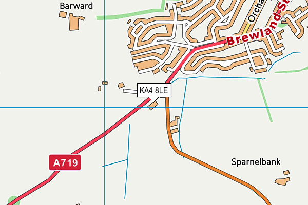 KA4 8LE map - OS VectorMap District (Ordnance Survey)