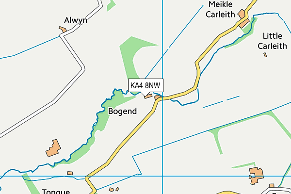 KA4 8NW map - OS VectorMap District (Ordnance Survey)