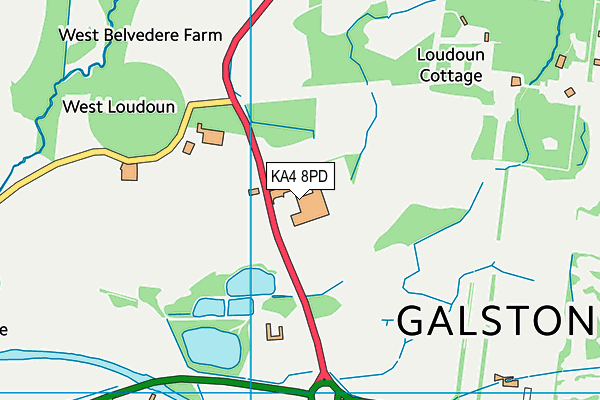 KA4 8PD map - OS VectorMap District (Ordnance Survey)