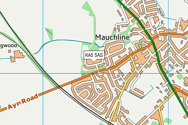 KA5 5AS map - OS VectorMap District (Ordnance Survey)