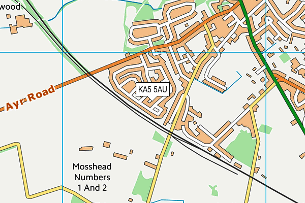 KA5 5AU map - OS VectorMap District (Ordnance Survey)