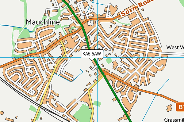 KA5 5AW map - OS VectorMap District (Ordnance Survey)