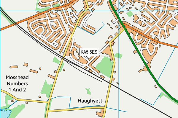 KA5 5ES map - OS VectorMap District (Ordnance Survey)