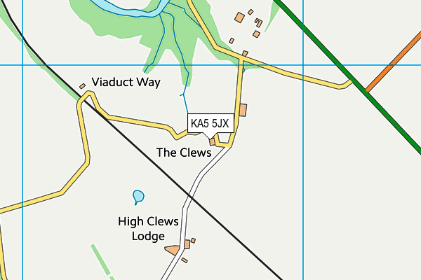 KA5 5JX map - OS VectorMap District (Ordnance Survey)