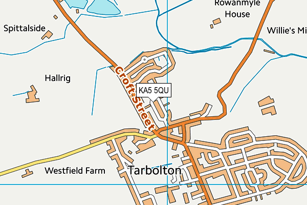 KA5 5QU map - OS VectorMap District (Ordnance Survey)