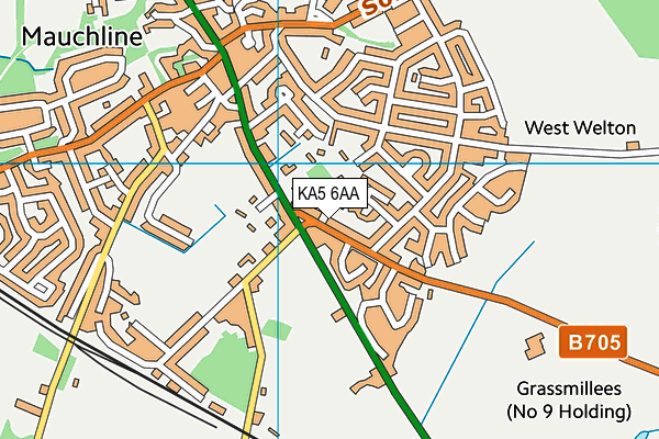 KA5 6AA map - OS VectorMap District (Ordnance Survey)