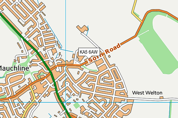KA5 6AW map - OS VectorMap District (Ordnance Survey)
