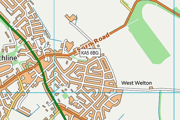 KA5 6BG map - OS VectorMap District (Ordnance Survey)