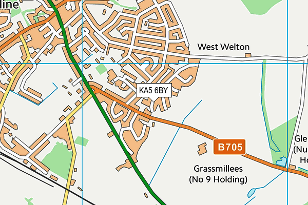 KA5 6BY map - OS VectorMap District (Ordnance Survey)