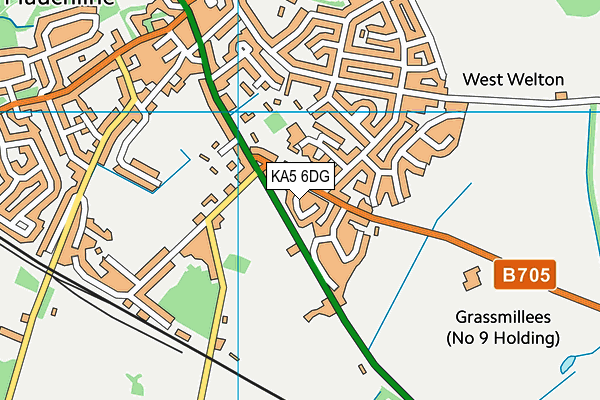 KA5 6DG map - OS VectorMap District (Ordnance Survey)