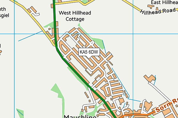 KA5 6DW map - OS VectorMap District (Ordnance Survey)