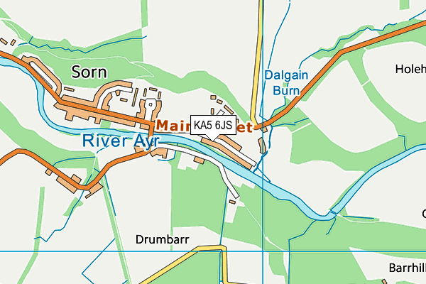 KA5 6JS map - OS VectorMap District (Ordnance Survey)