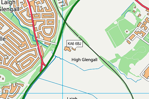 KA6 6BJ map - OS VectorMap District (Ordnance Survey)